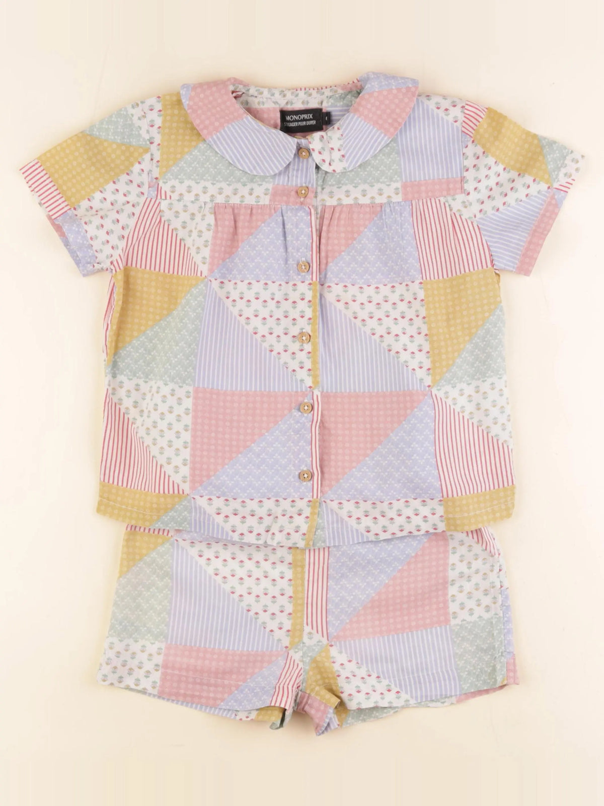 Monoprix - pyjama coton multicolore - 6 ans
