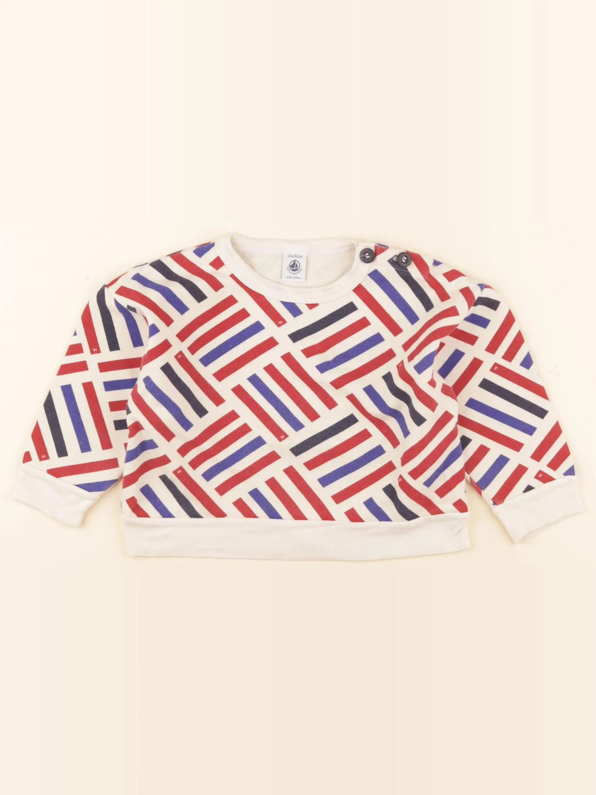 Petit Bateau - sweat multicolore - 24 mois