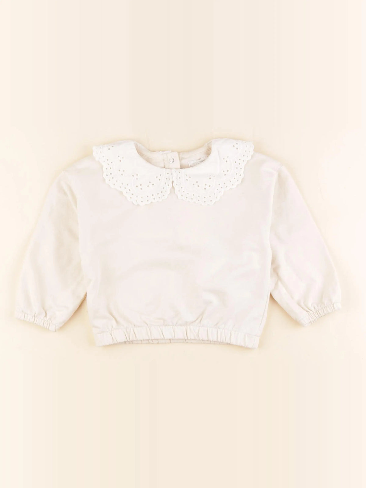 Vertbaudet - sweat beige - 24 mois