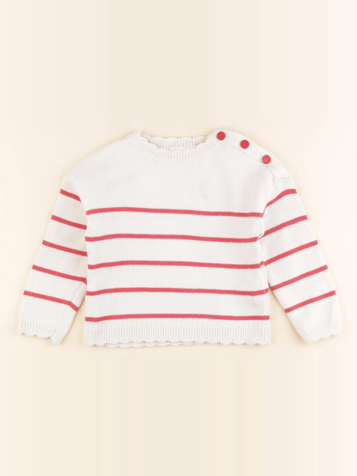 Vertbaudet - pull rouge - 2 ans