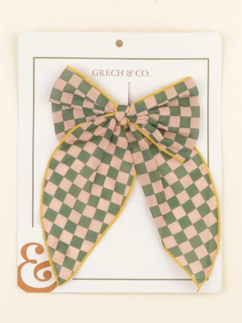 Grech and co - barette grande rose, vert - 