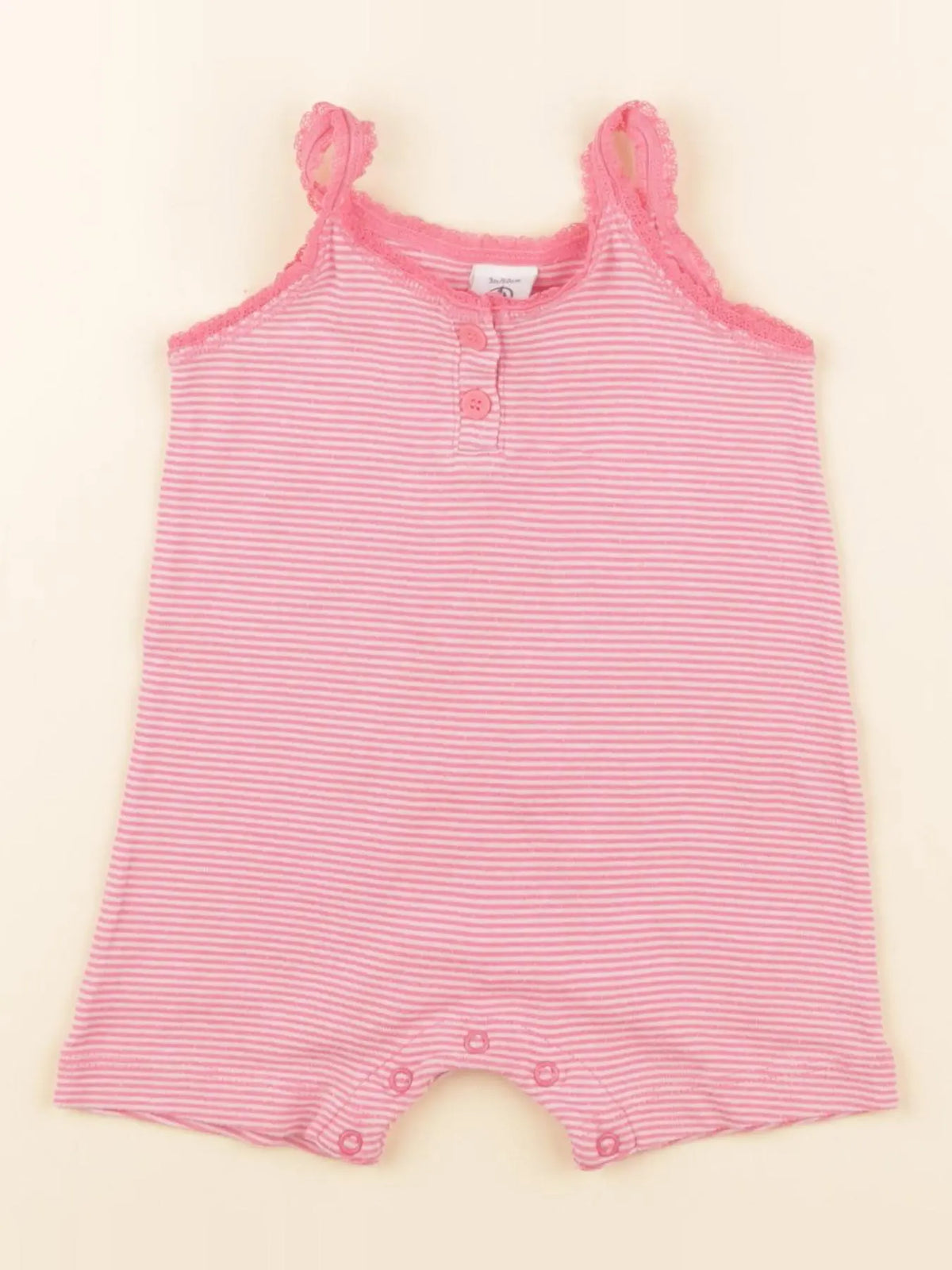 Petit Bateau - pyjama coton rose - 3 mois
