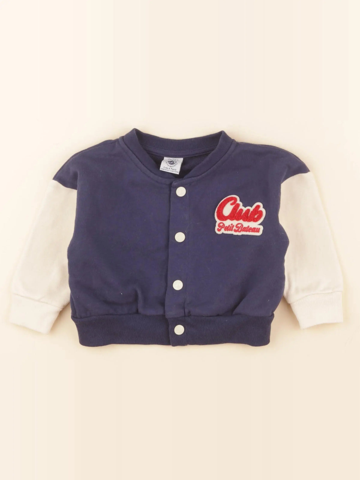 Petit Bateau - sweat bleu - 12 mois