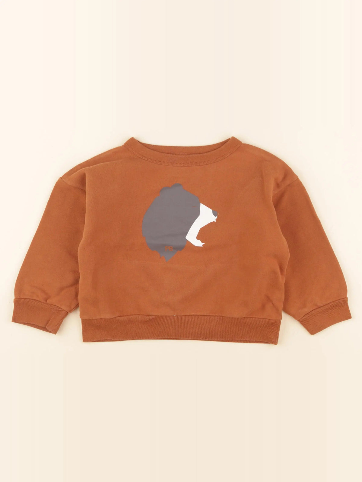 Petit Bateau - sweat marron - 3 ans