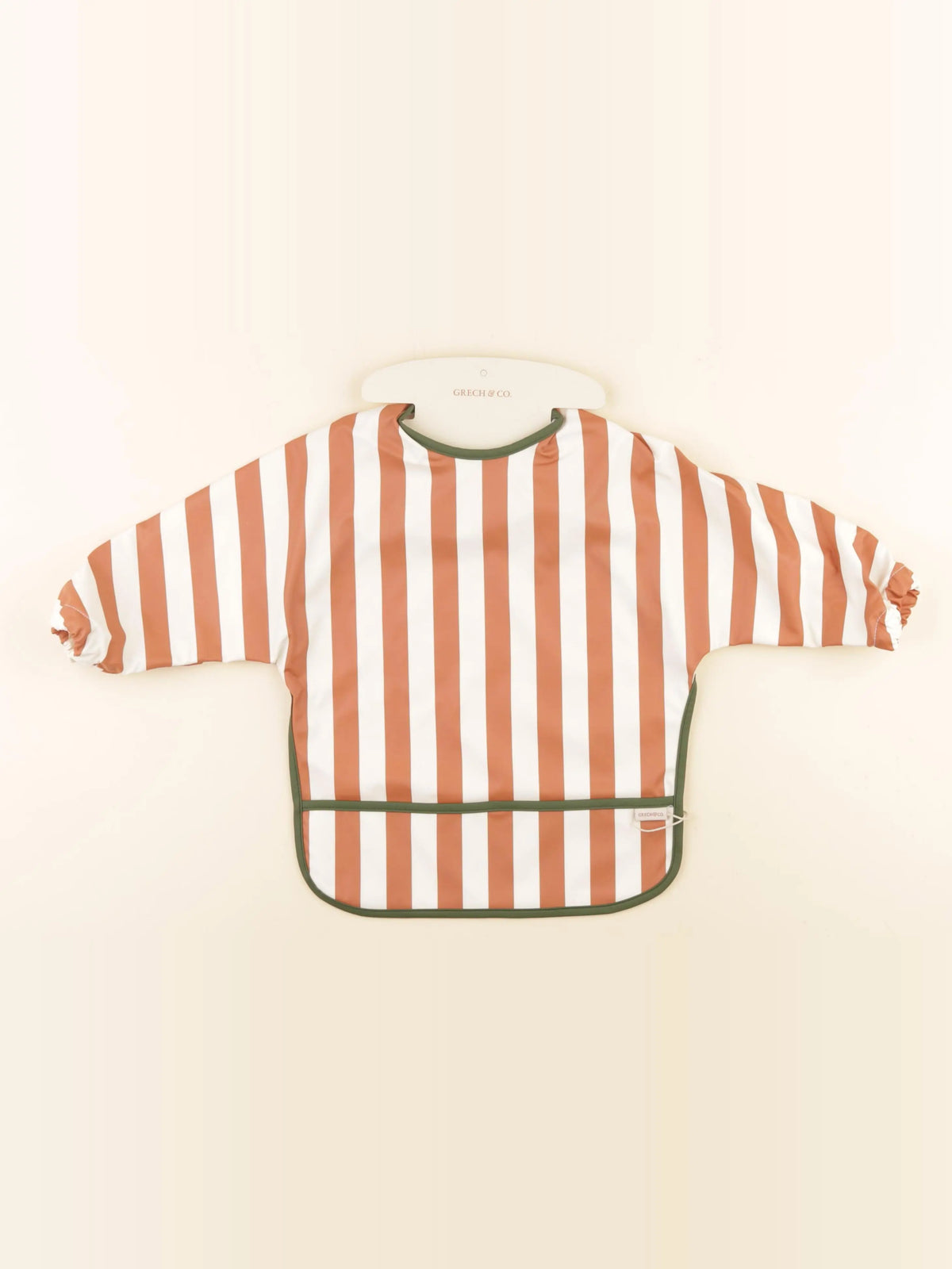 Grech and co - bavoir avec manches blanc, marron - 