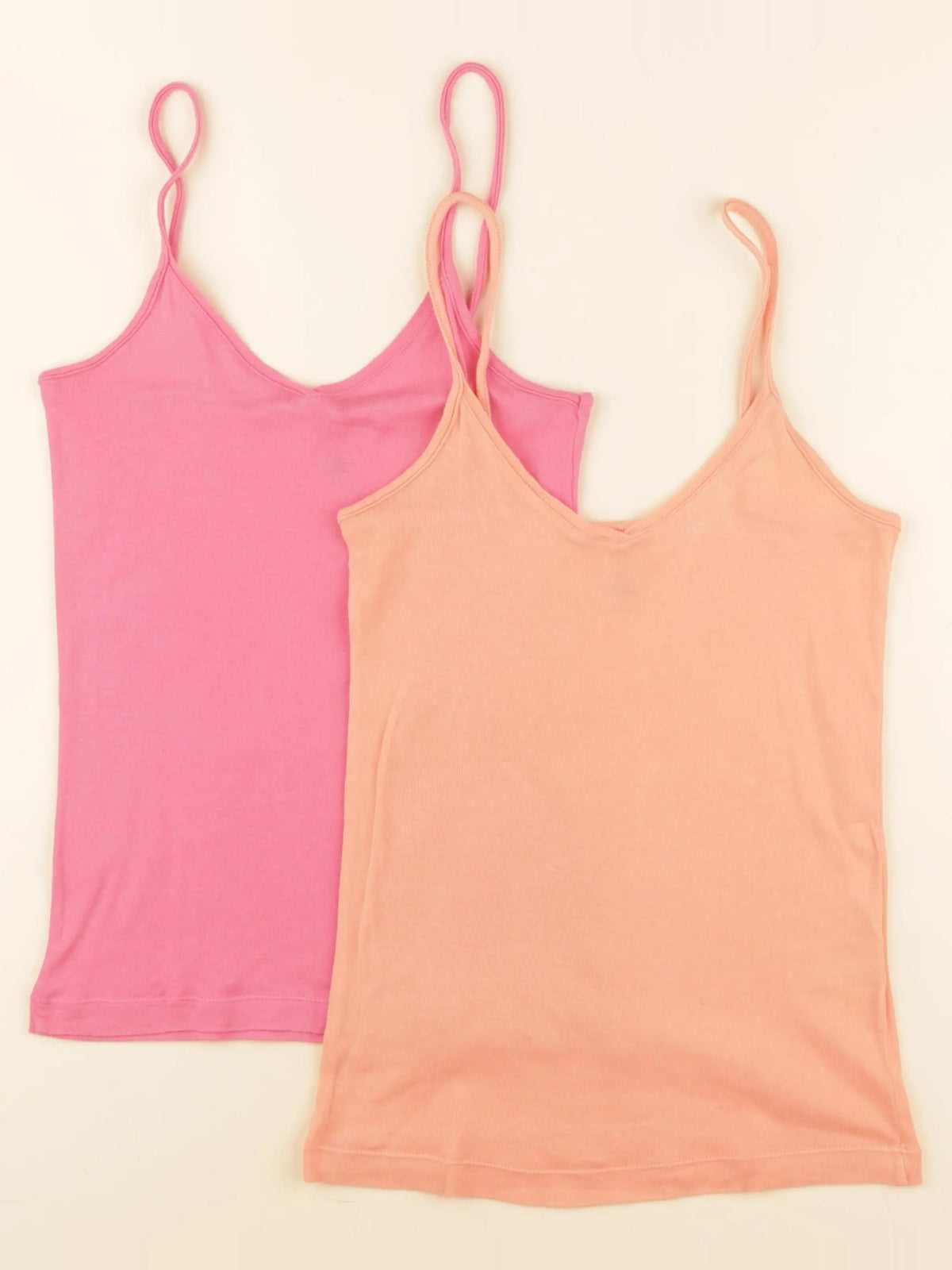 Petit Bateau - lot de 2 maillots de corps rose, orange - 12 ans