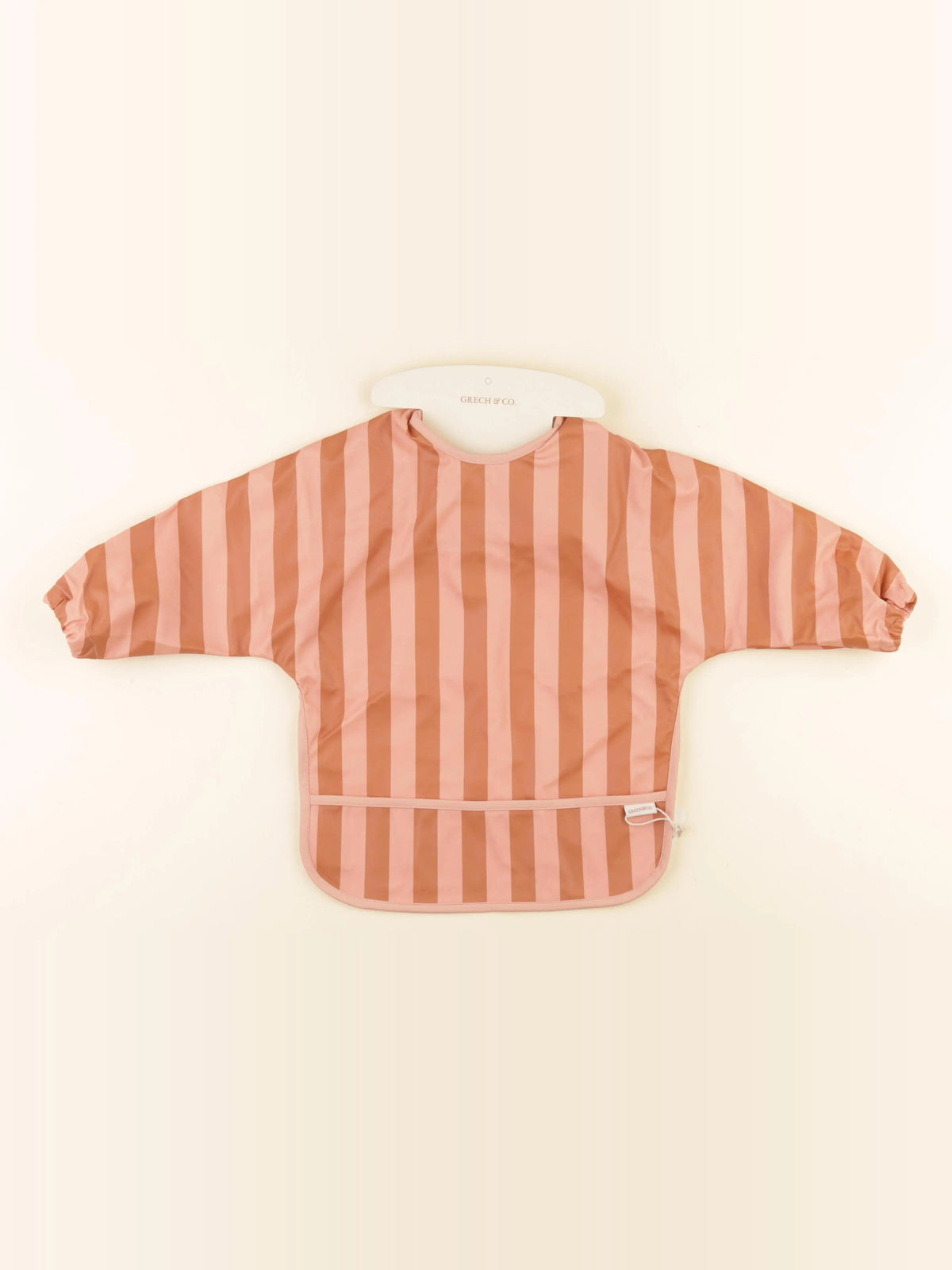 Grech and co - bavoir avec manches rose, marron - 