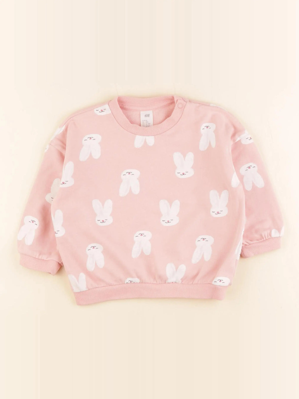 H&M - sweat rose - 12/18 mois