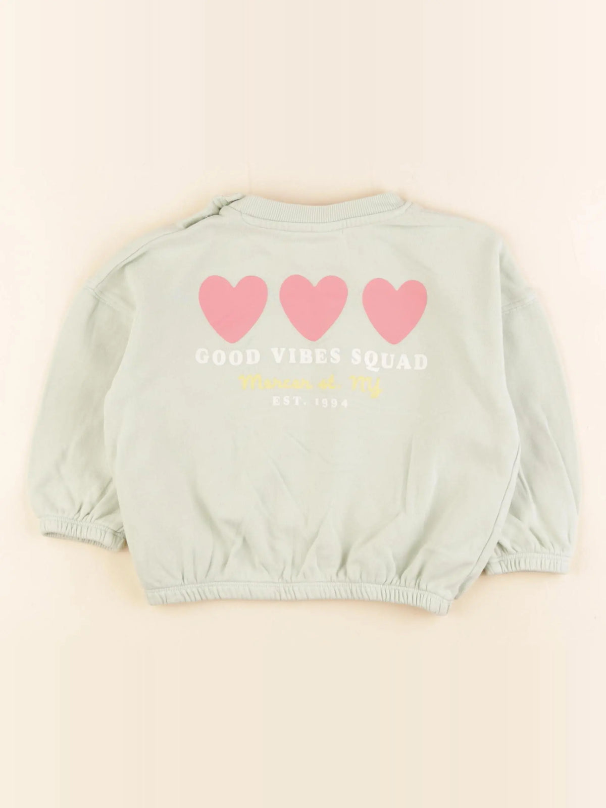 H&M - sweat vert - 12/18 mois