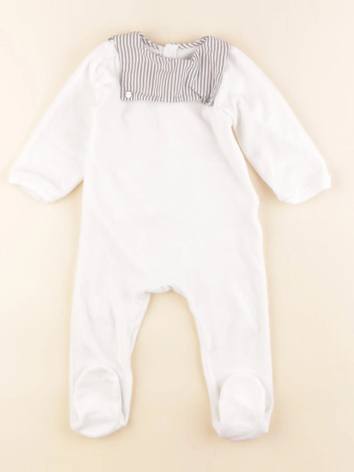 Jacadi - pyjama velours blanc - 12 mois