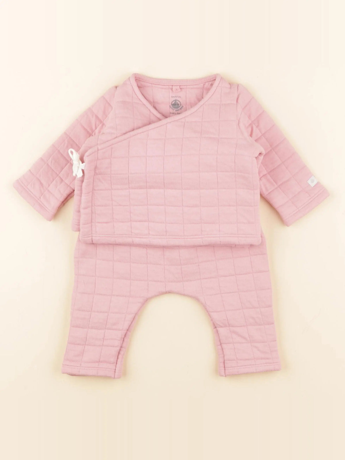 Petit Bateau - ensemble rose - 6 mois