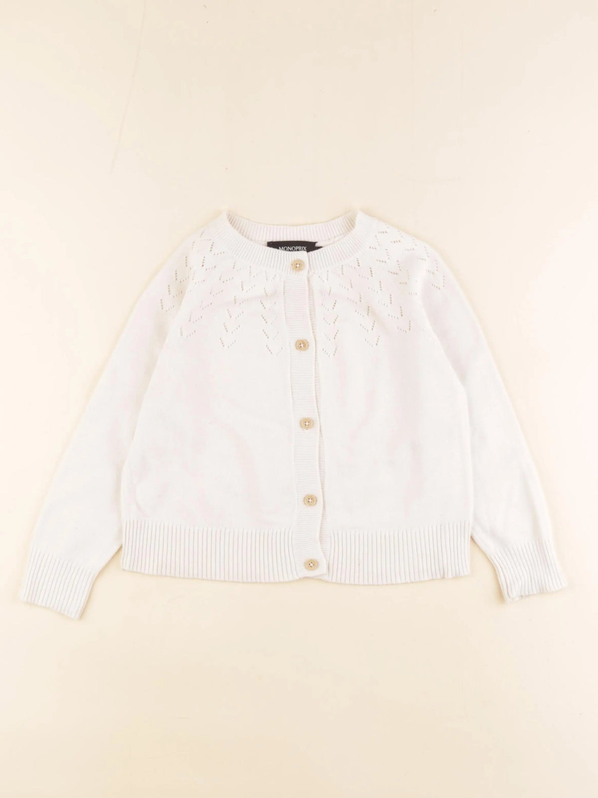 Monoprix - gilet beige - 4 ans