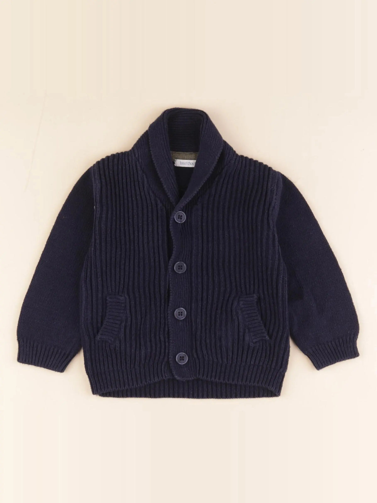 Boutchou - gilet bleu - 12 mois