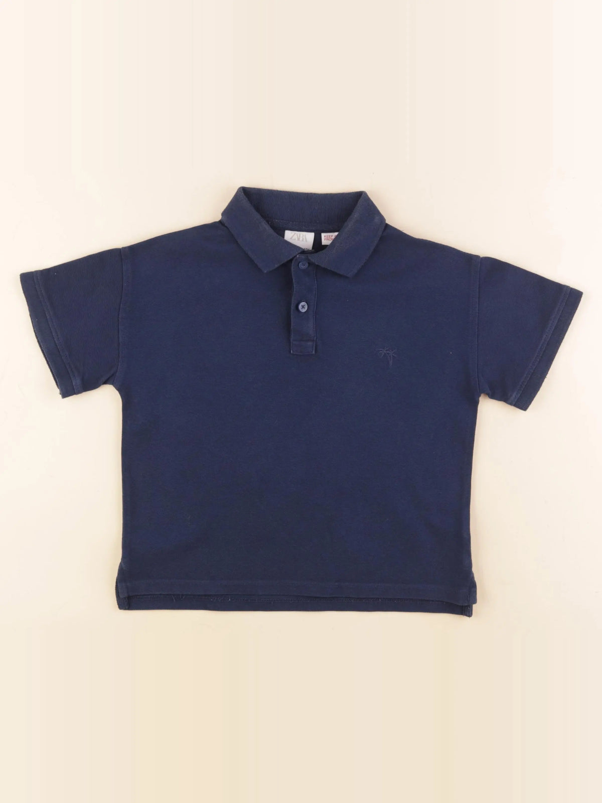 Zara - polo bleu - 4 ans