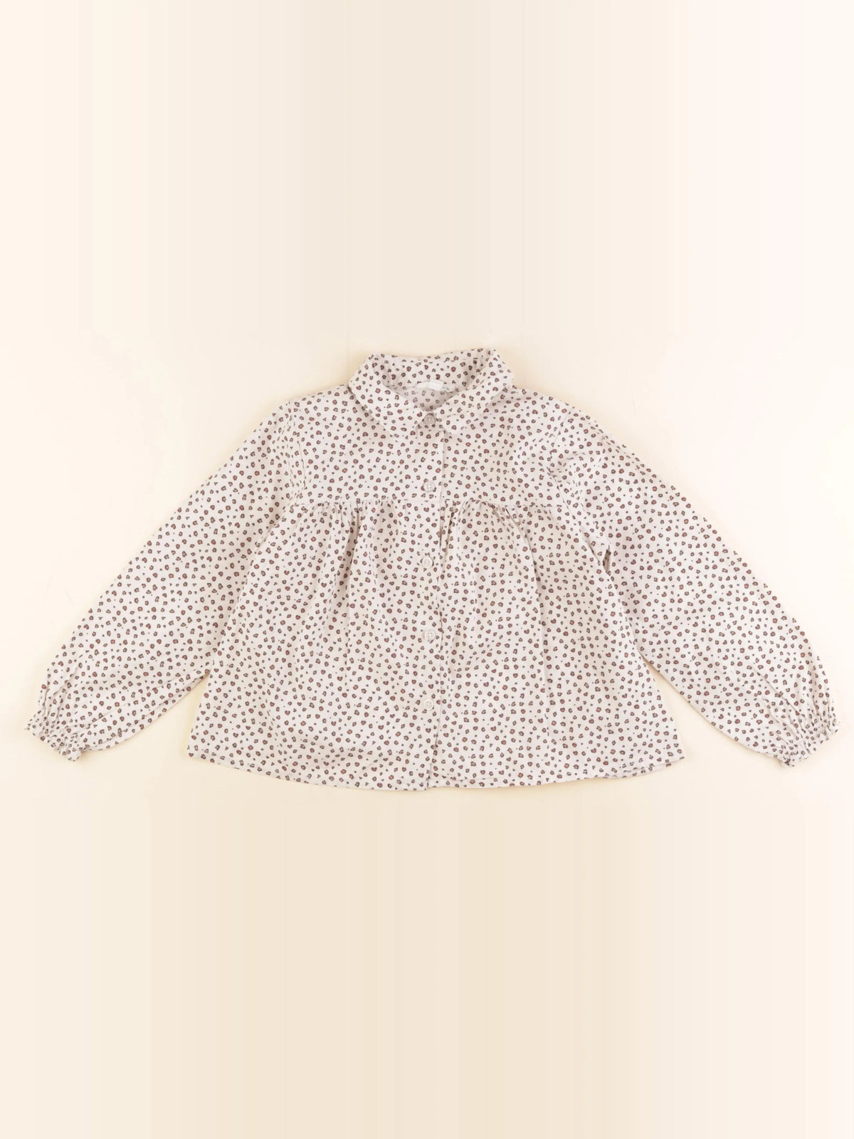 Vertbaudet - blouse beige, marron - 6 ans