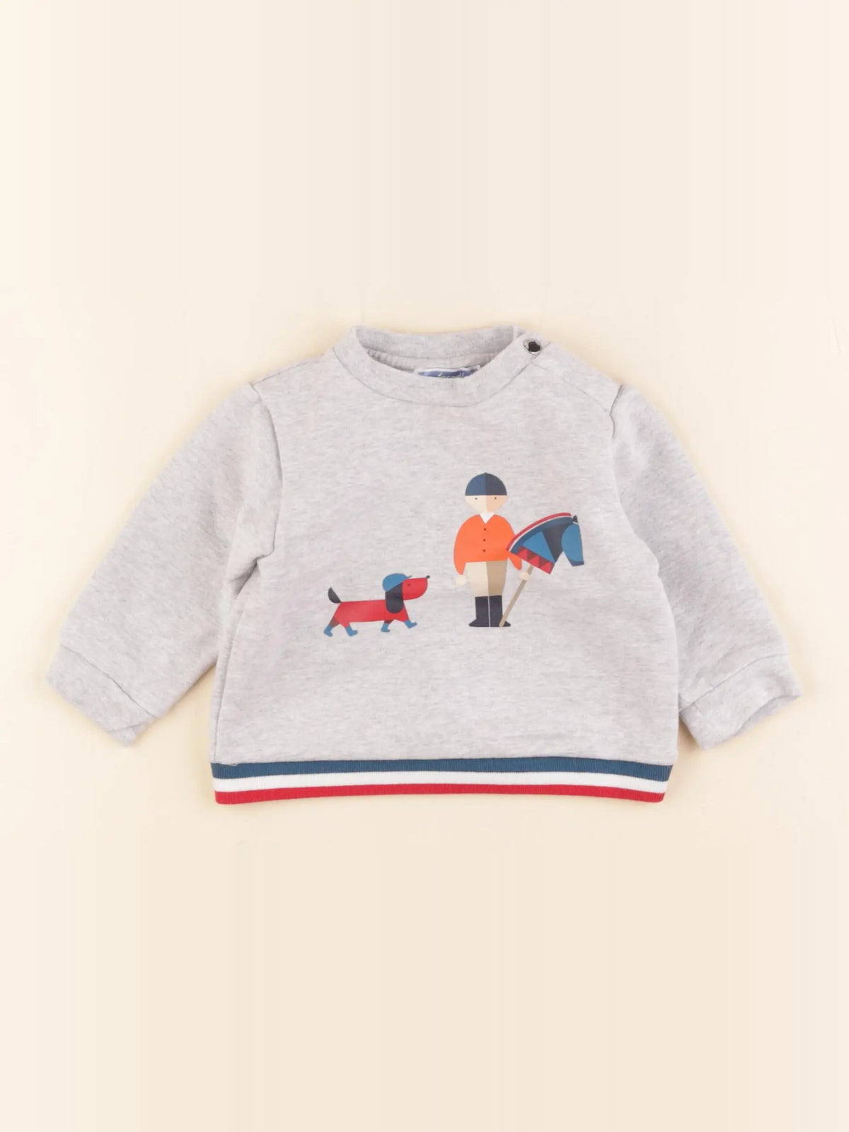 Jacadi - sweat gris - 6 mois