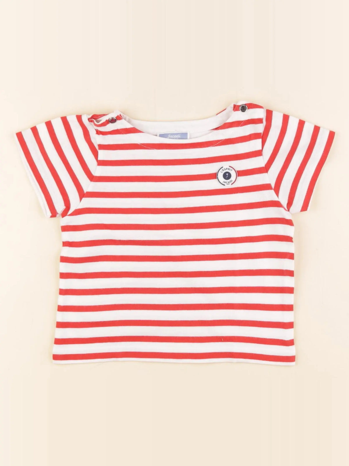 Jacadi - tee-shirt blanc, rouge - 24 mois