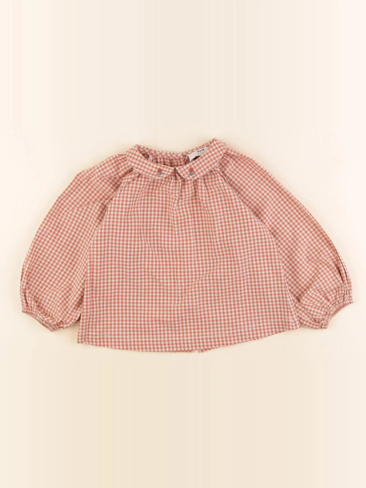 Cyrillus - blouse beige, orange - 18 mois