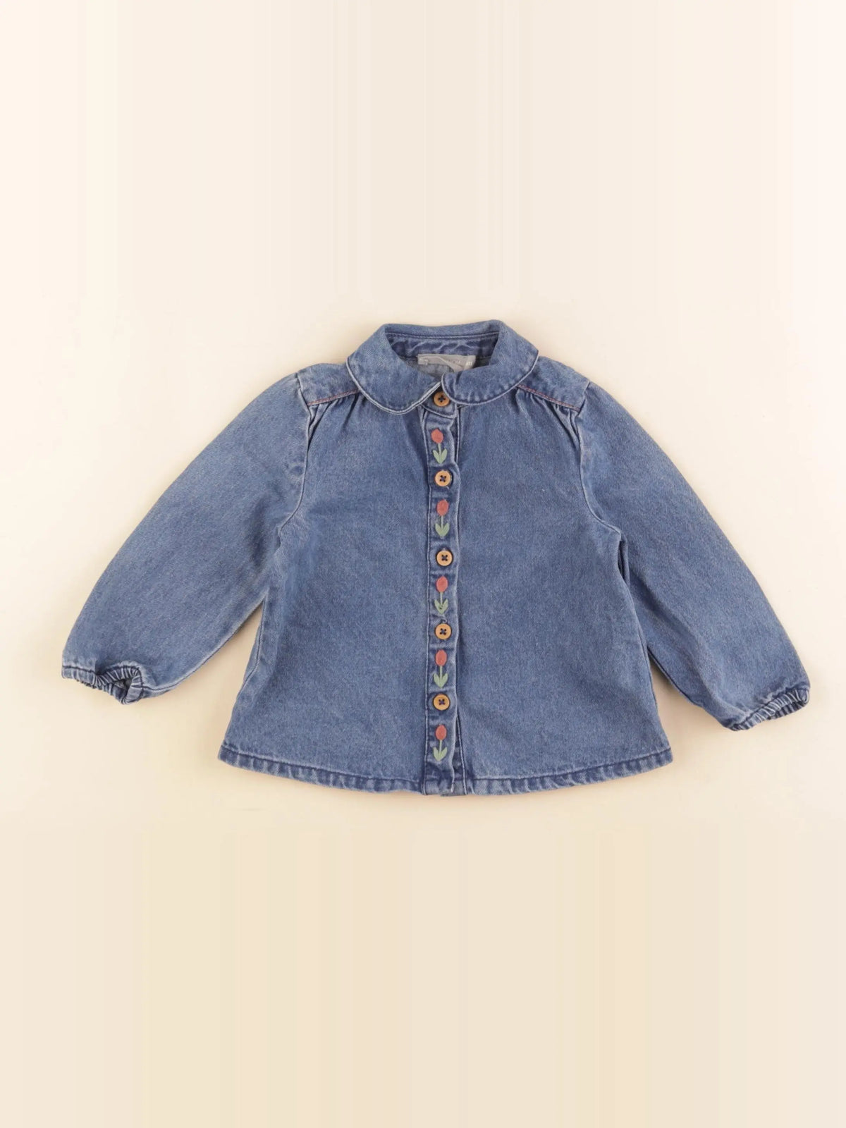 Boutchou - chemise bleu - 6 mois
