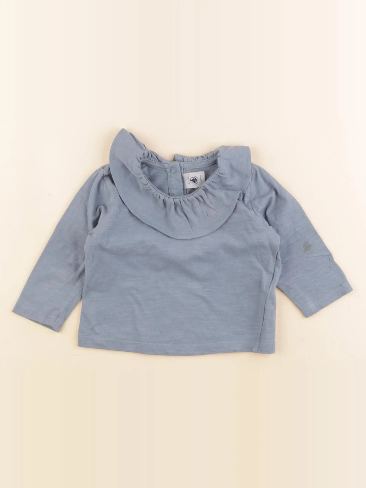 Petit Bateau - tee-shirt bleu - 6 mois