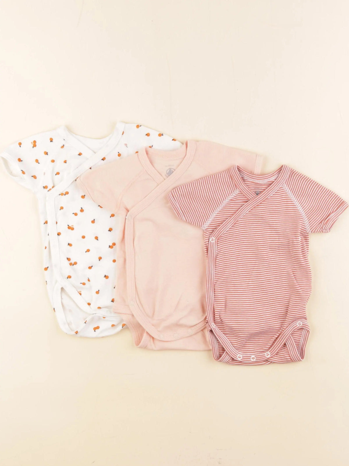 Petit Bateau - lot de 3 bodies en coton multicolore - 3 mois