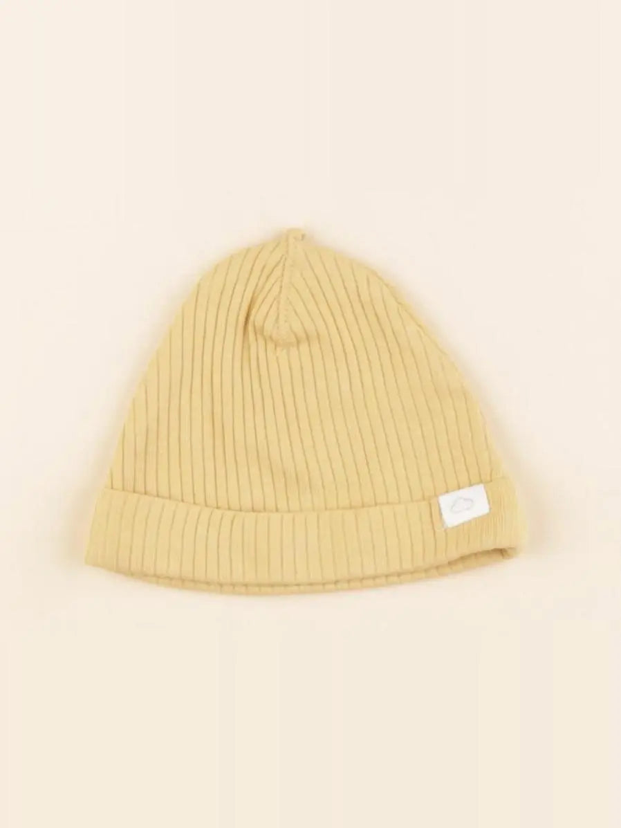 H&M - bonnet jaune - 2/4 mois