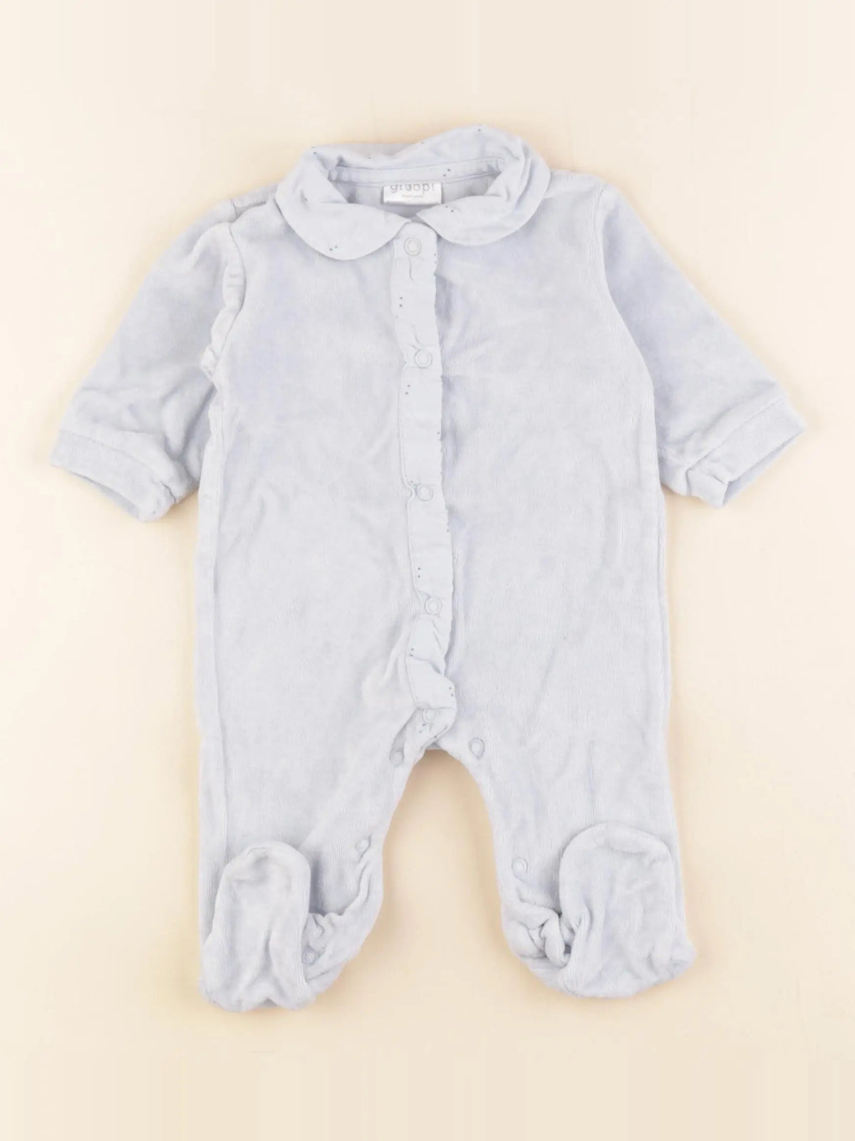 Gloop - pyjama velours bleu - 3 mois