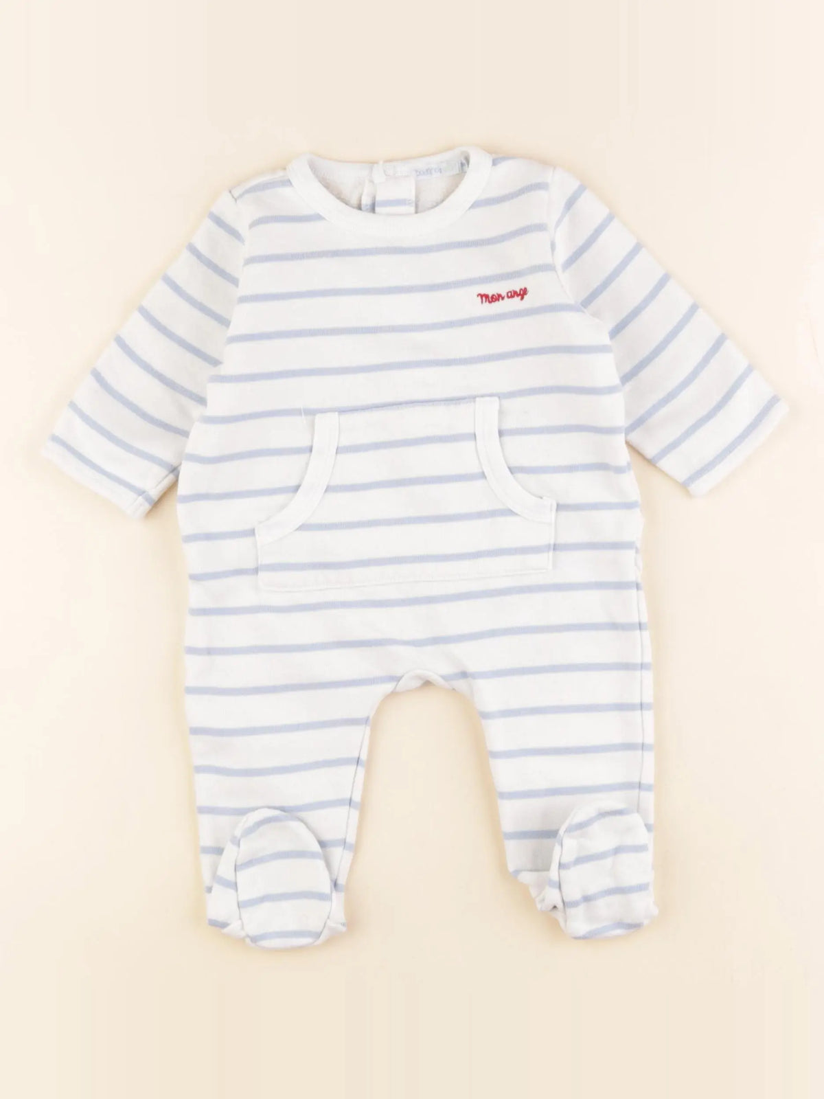 Boutchou - pyjama coton bleu - 3 mois