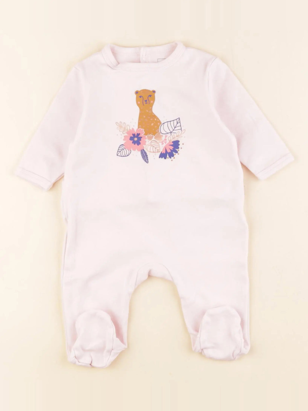 Carrément Beau - pyjama coton rose - 3 mois