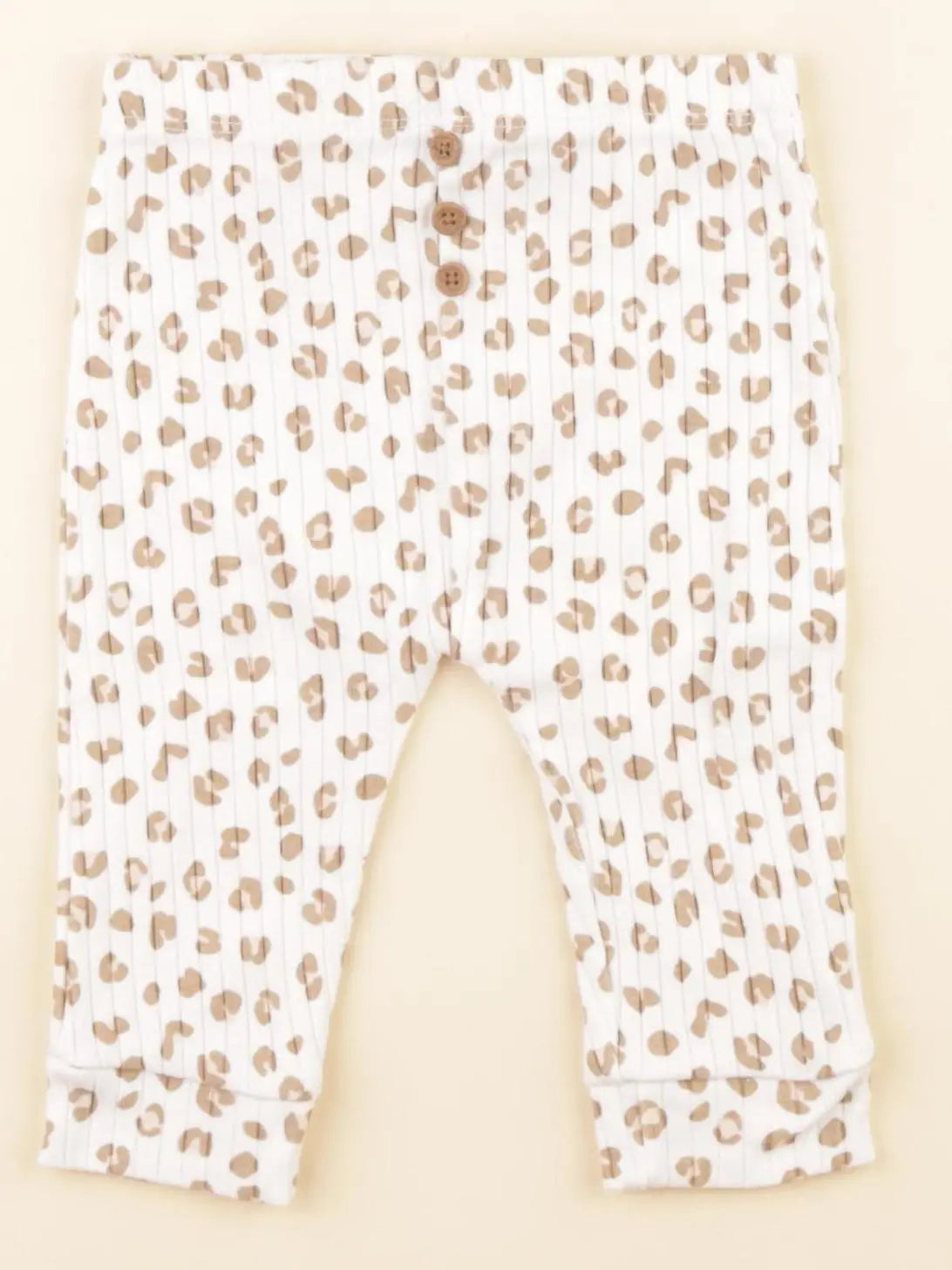 Boutchou - legging blanc, marron - 6 mois