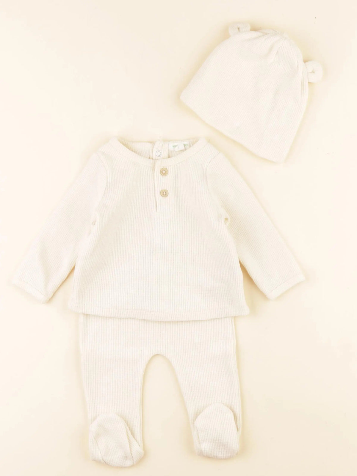 Vertbaudet - ensemble beige - 3 mois