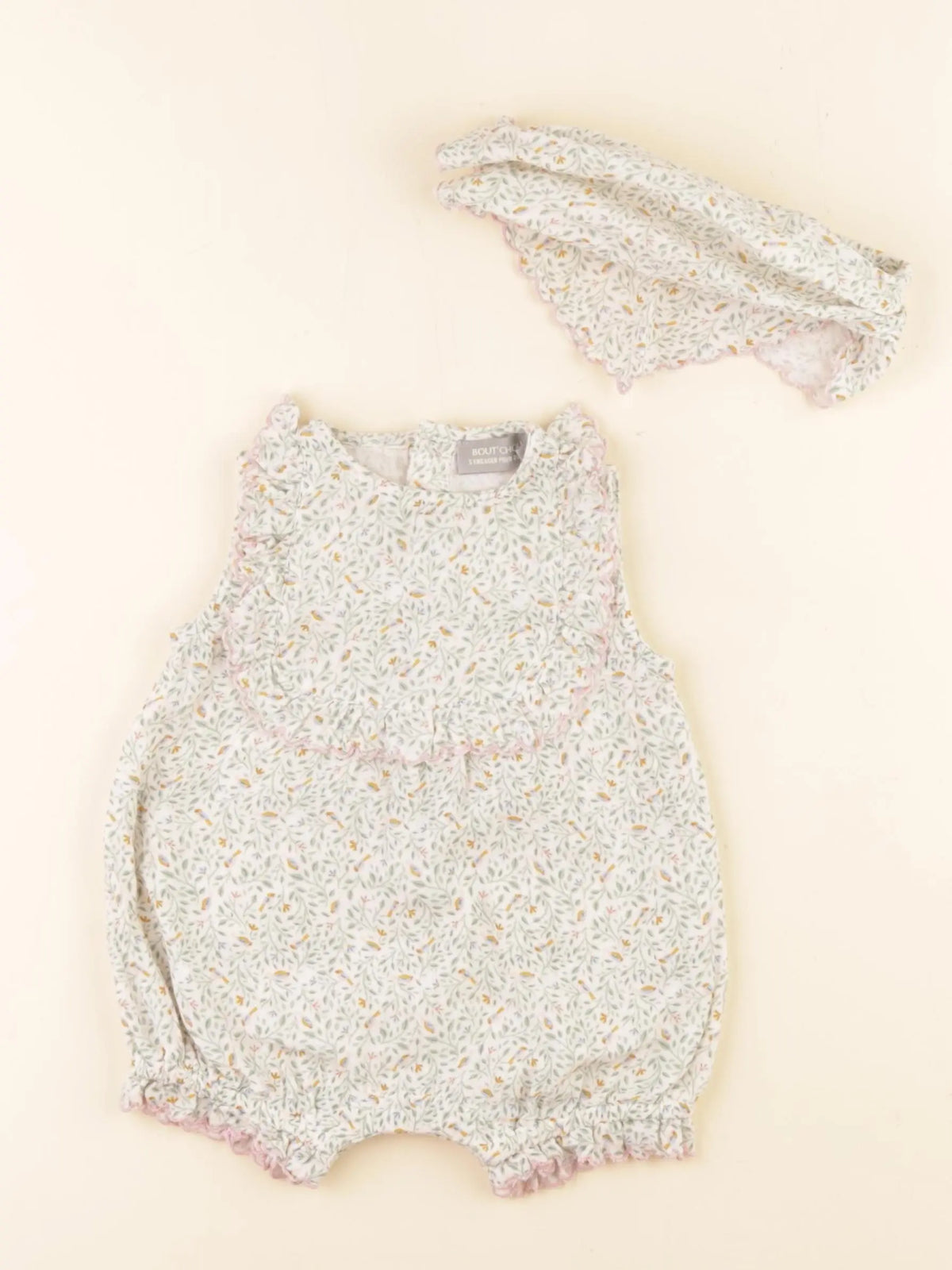 Boutchou - combinaison vert - 3 mois