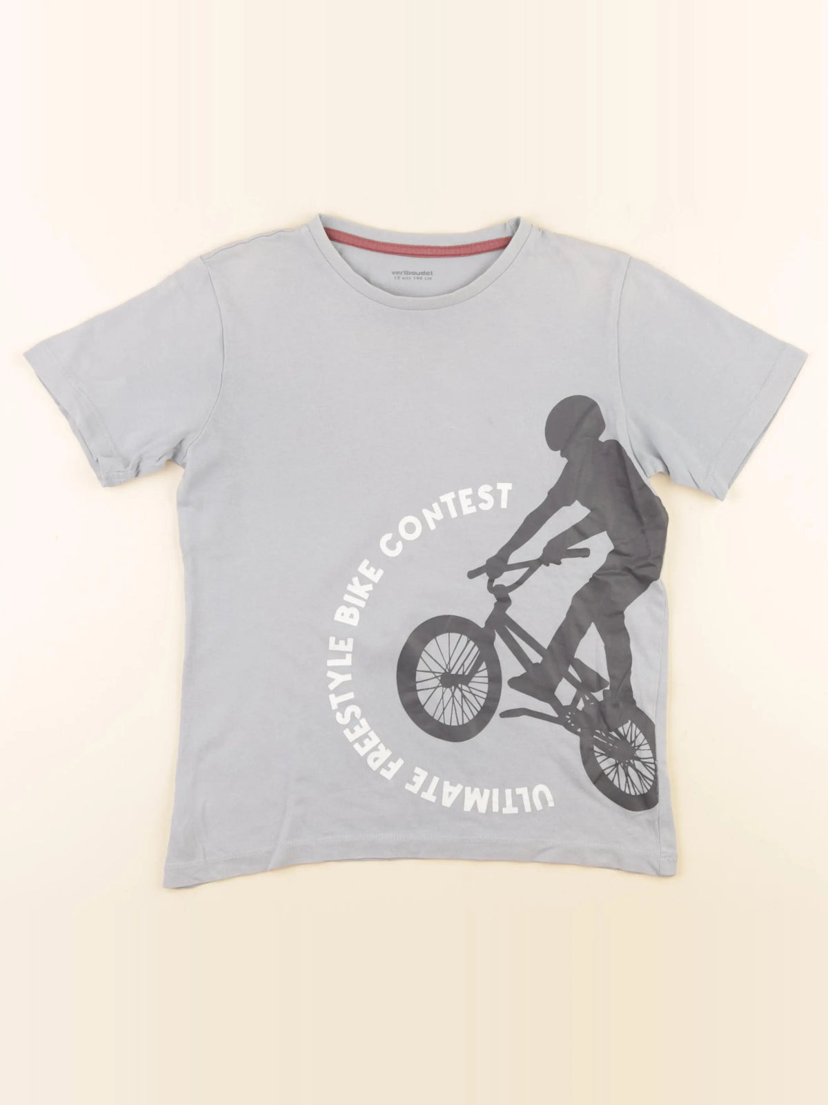Vertbaudet - tee-shirt bleu - 10 ans