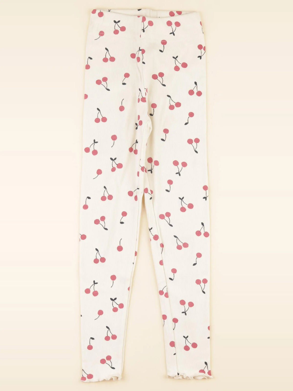 Vertbaudet - legging beige, rose - 8 ans