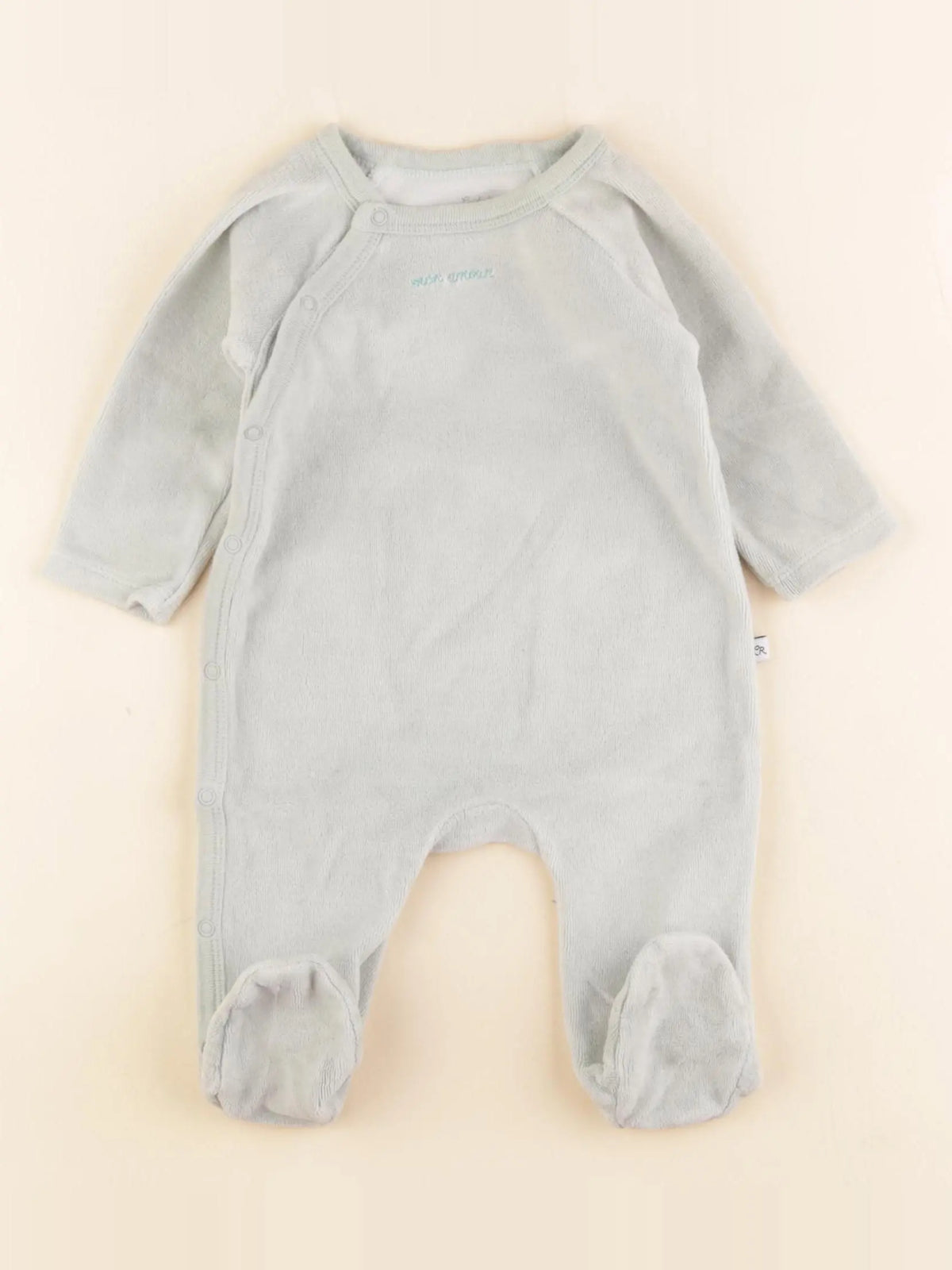 Cadet Rousselle - pyjama velours vert - 3 mois