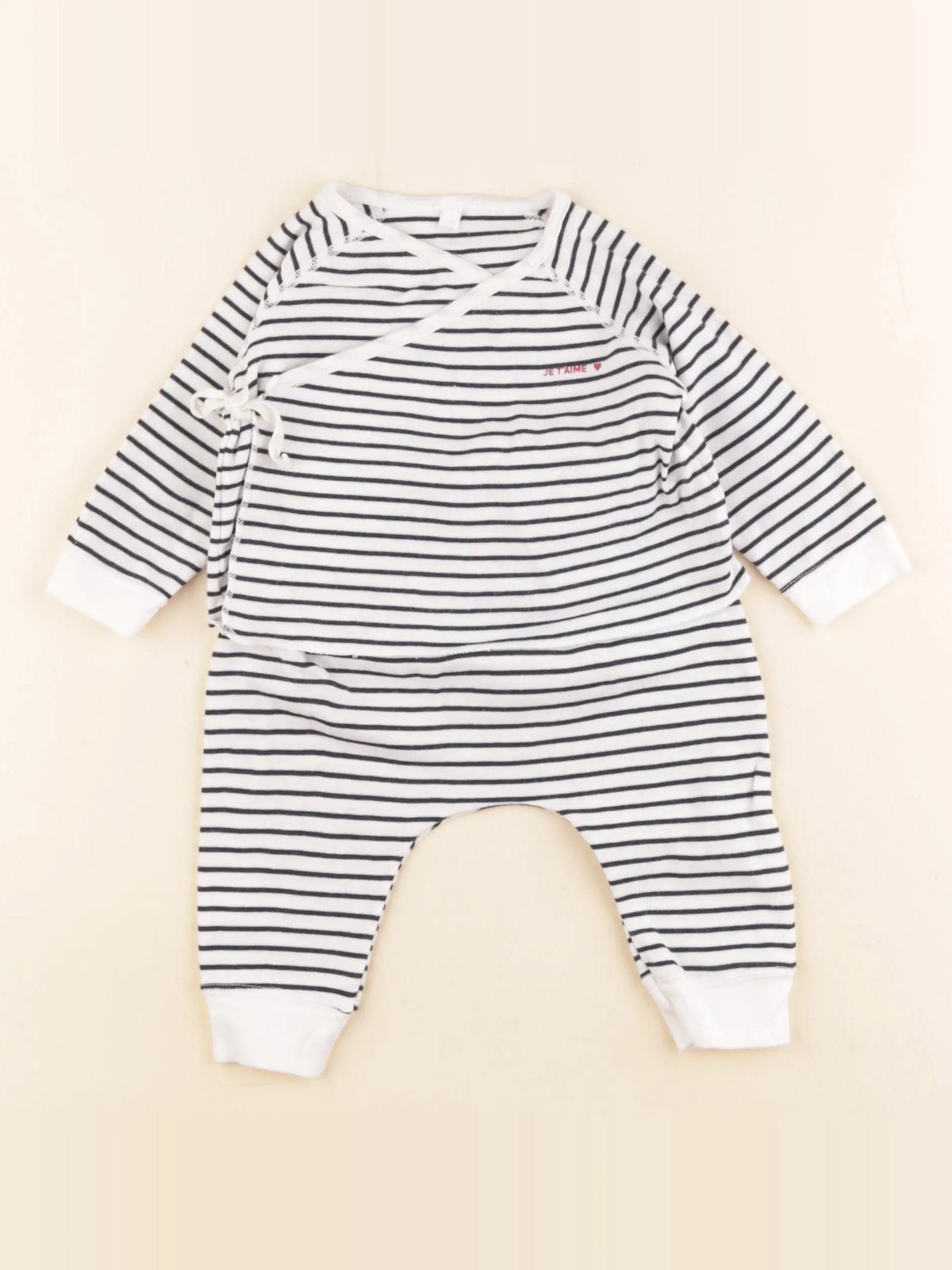 Petit Bateau - combinaison coton bleu - 6 mois