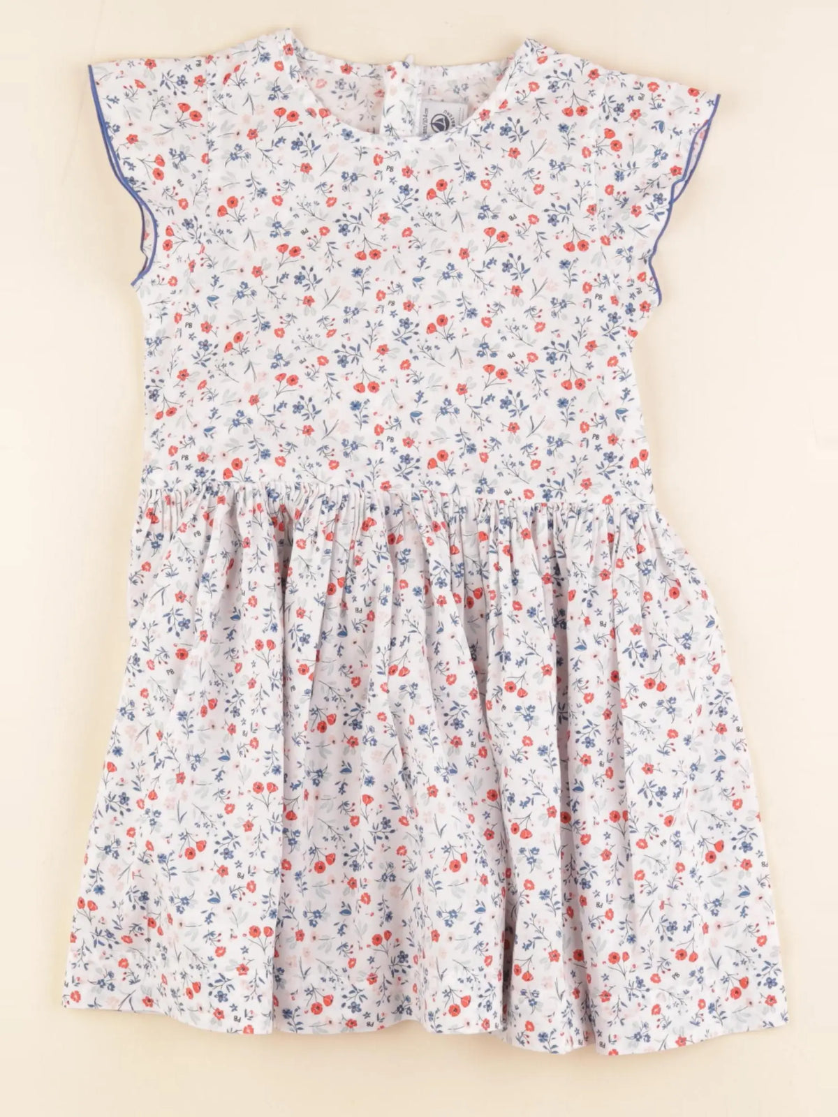 Petit Bateau - robe blanc, multicolore - 4 ans