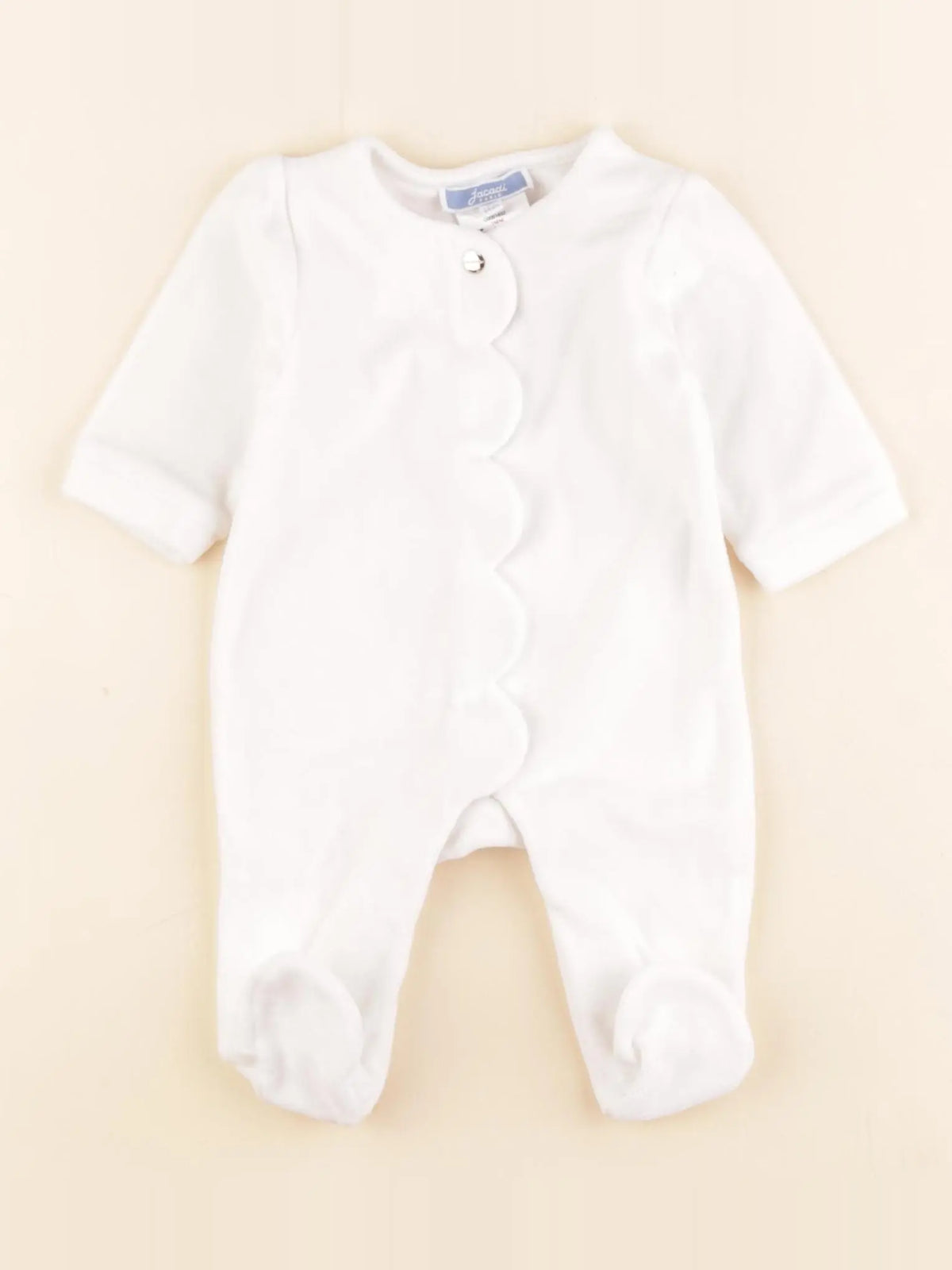 Jacadi - pyjama velours blanc - 1 mois