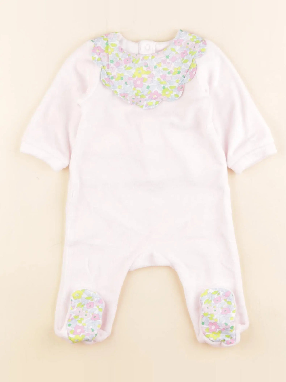 Jacadi - pyjama velours rose - 3 mois
