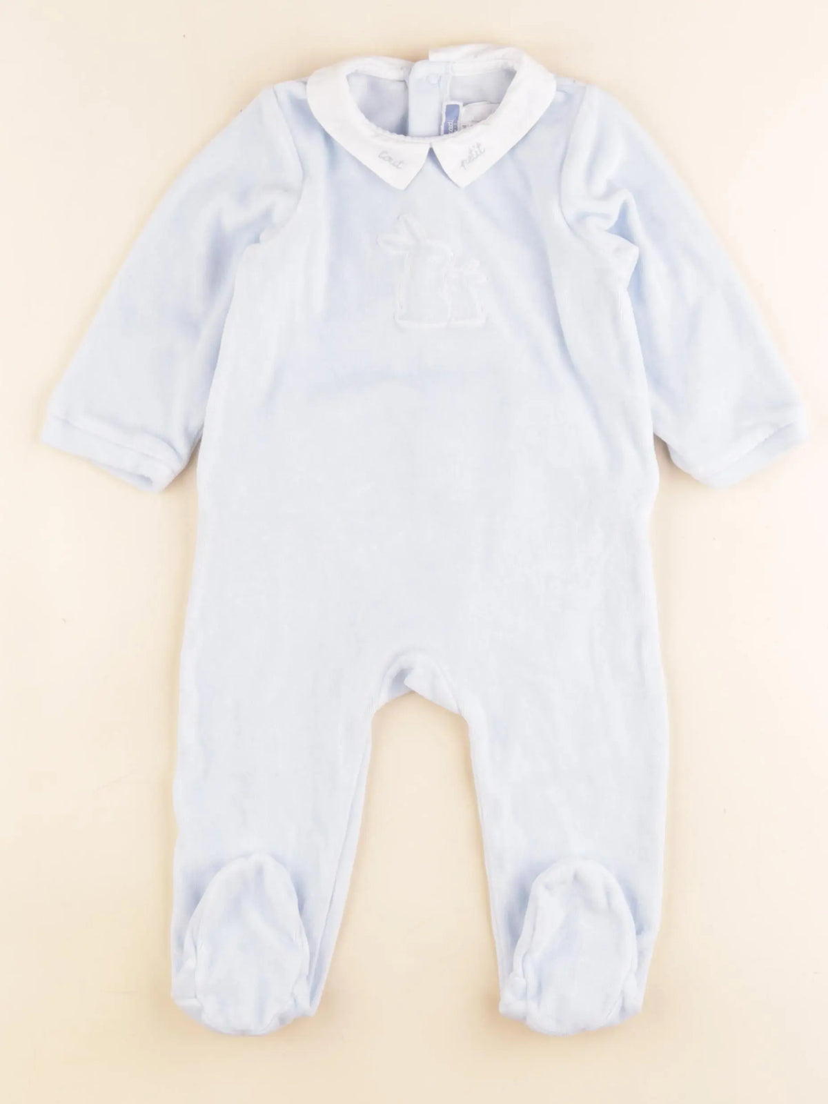 Jacadi - pyjama velours bleu - 12 mois