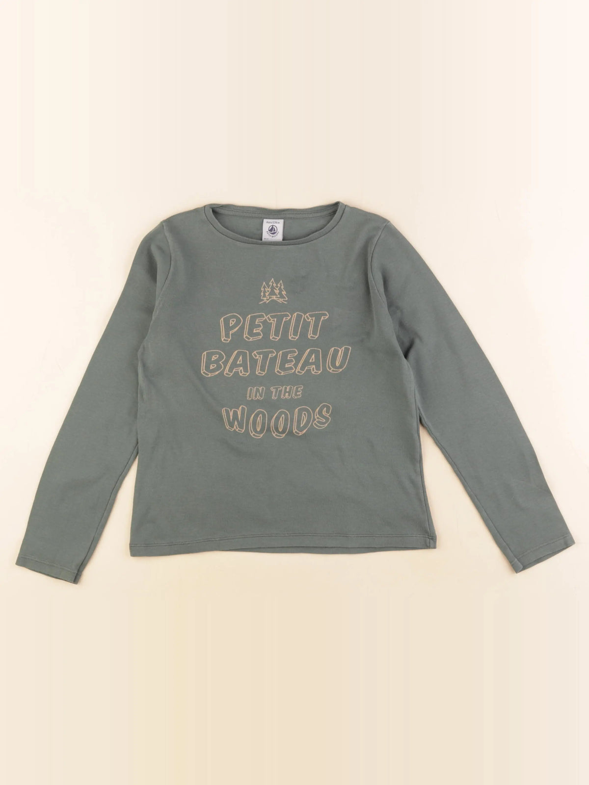 Petit Bateau - tee-shirt vert - 8 ans