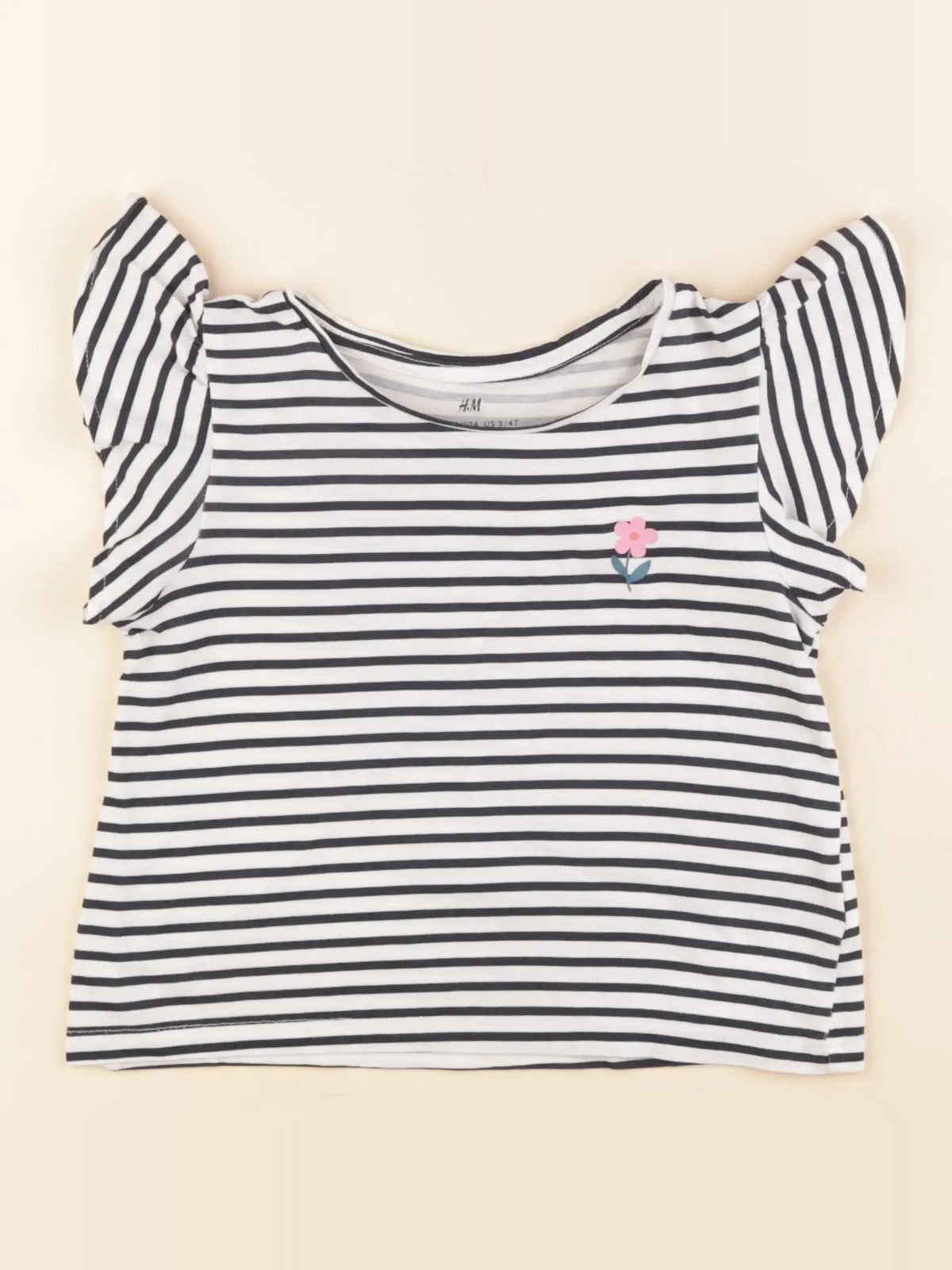 H&M - tee-shirt bleu - 2/4 ans
