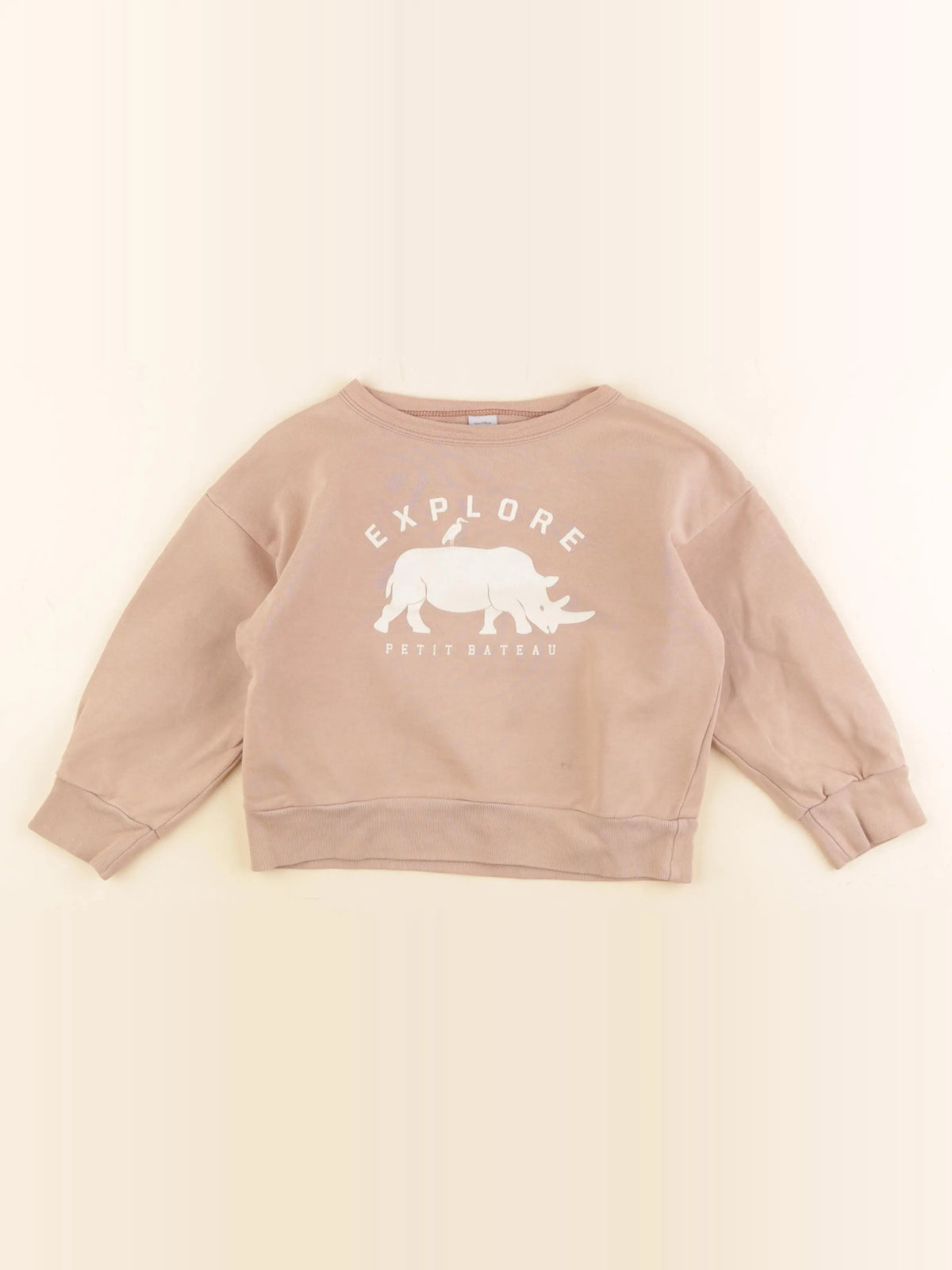 Petit Bateau - sweat beige - 5 ans