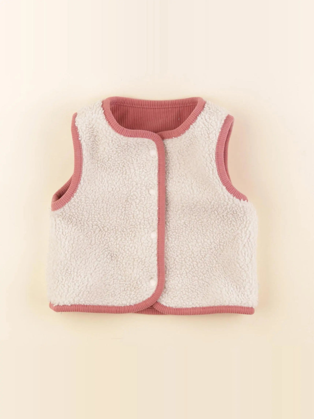 Obaïbi - gilet réversible rose - 18 mois