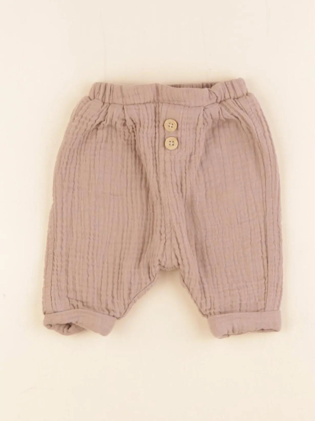 Vertbaudet - pantalon beige - 1 mois