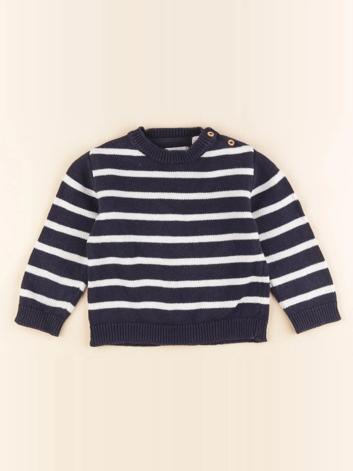 Mango - pull blanc, bleu - 9/12 mois