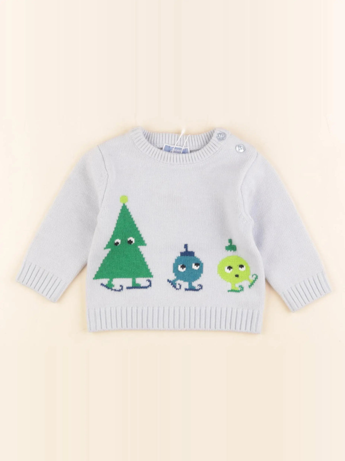 Jacadi - pull bleu - 6 mois