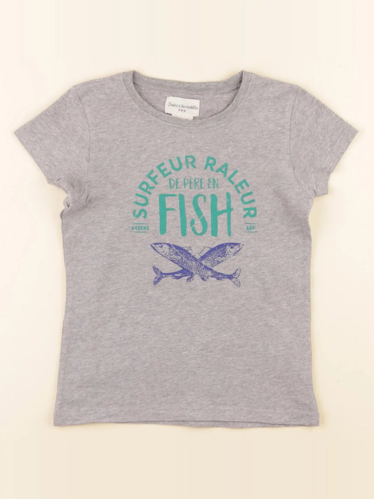 Arsène et les pipelettes - tee-shirt gris - 4 ans