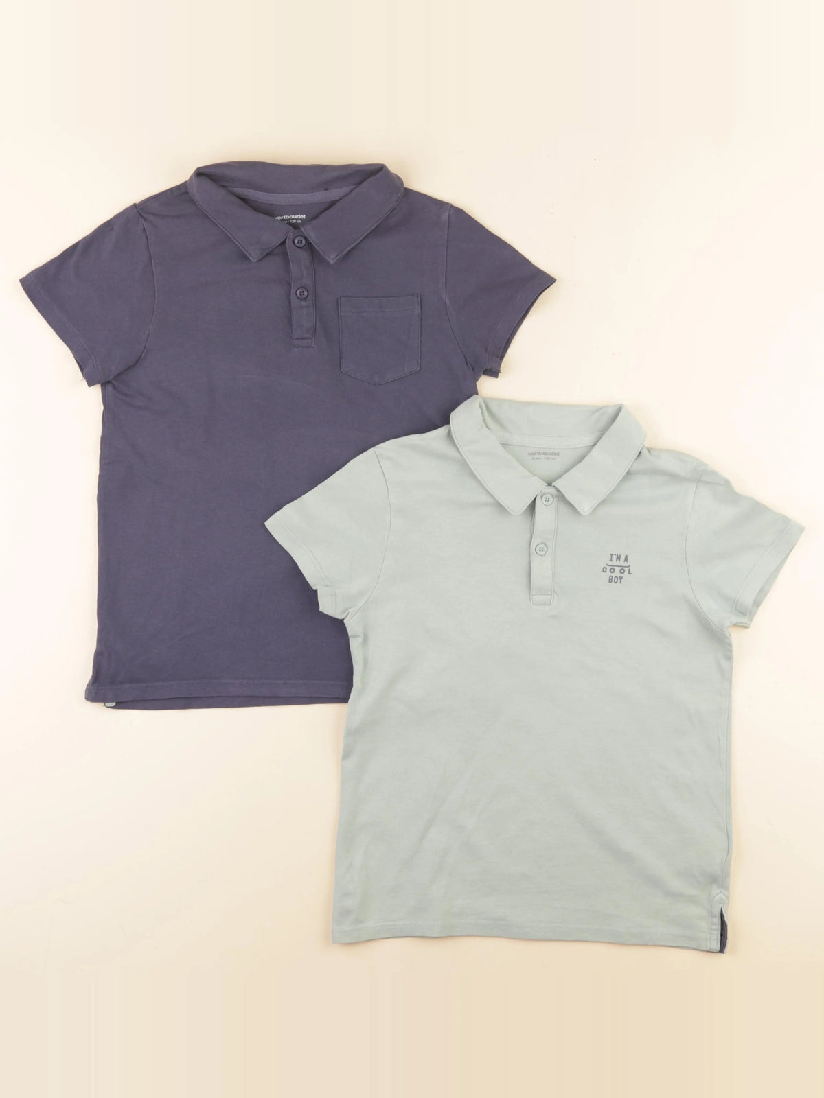 Vertbaudet - tee-shirt bleu, vert - 8 ans