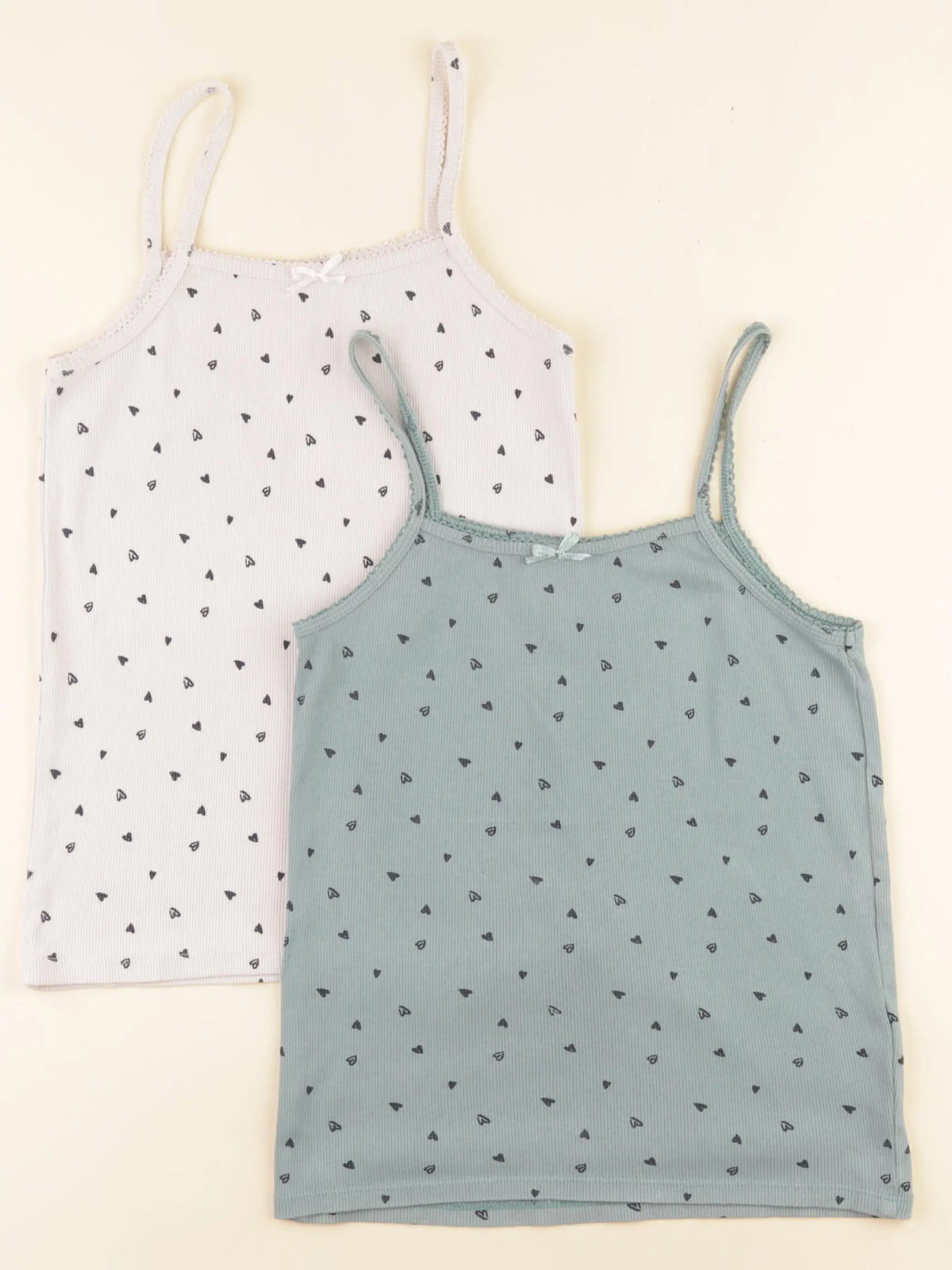 Vertbaudet - lot de 2 maillots de corps bleu, rose - 10 ans